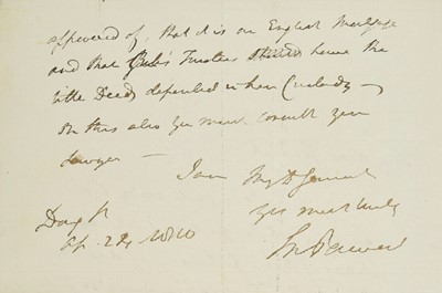 Lot 594 - Perceval (Spencer, 1762-1812), Prime Minister, 1809-1812. ALS, 24 April 1810