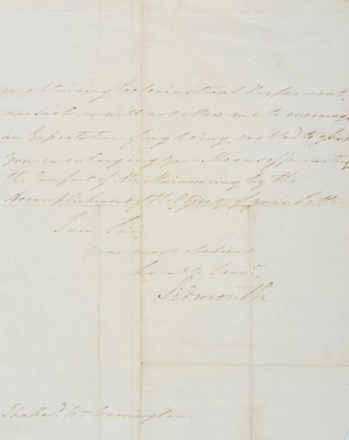 Lot 595 - Sidmouth (Henry Addington, 1st Viscount, 1757-1844), Prime Minister 1801-04. ALS, 1815
