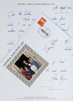 Lot 606 - Major (John, 1943-), Prime Minister 1990-97. ALS, 2002