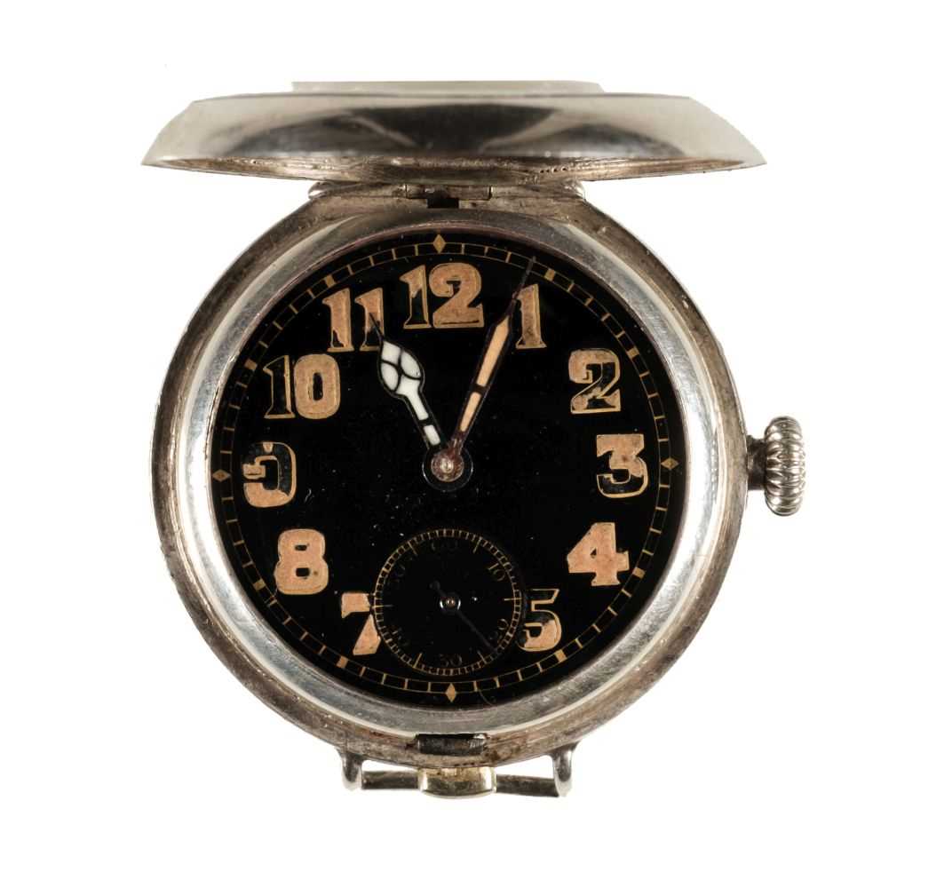 Lot 5 - Alcock & Brown. A wristwatch presented to Captain Alcock 17 July 1919