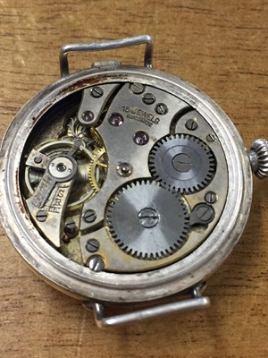 Lot 5 - Alcock & Brown. A wristwatch presented to Captain Alcock 17 July 1919