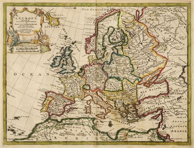 Lot 117 - Europe. Van de Aa (Pieter), L'Europe suivant les Nouvelles Observations..., Leiden, circa 1714