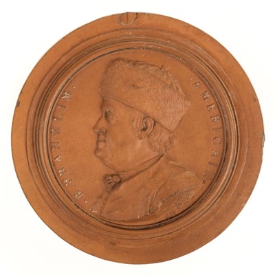 Lot 83 - Benjamin Franklin. An 18th century American terracotta plaque by Jean Baptiste Nini 1777
