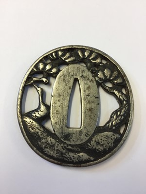 Lot 7 - Sword guard. An 18th century Italian millefiori sword guard plus Japanese tsuba