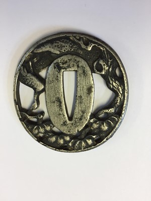 Lot 7 - Sword guard. An 18th century Italian millefiori sword guard plus Japanese tsuba
