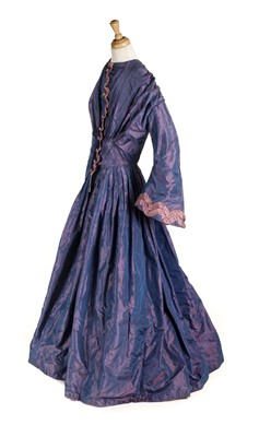 Lot 267 - Dress. A changeable silk gown, circa 1850