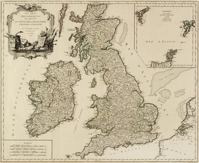 Lot 97 - British Isles. De Vaugondy (Robert), Les Isles Britanniques...., Paris, 1754