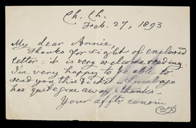 Lot 544 - Dodgson (Charles Lutwidge, 'Lewis Carroll', 1832-1898). Autograph letter initialled 'CLD'