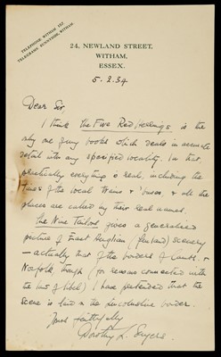 Lot 603 - Sayers (Dorothy Leigh, 1893-1957). Autographed letter signed, 'Dorothy L Sayers'