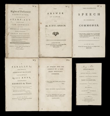 Lot 23 - Stamp Act. Group of 5 pamphlets, 1766