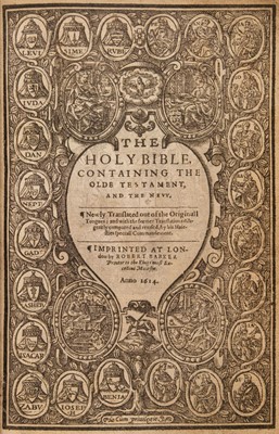 Lot 267 - Bible [English]. The Holy Bible, containing the Olde Testament, and the New, 1614/1610