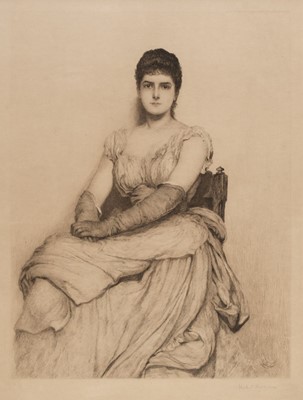 Lot 503 - Herkomer (Sir Hubert, 1849-1914). The Lady in White (Miss Grant), 1887