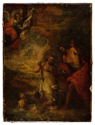 Lot 345 - Italian School. Baptism of Christ