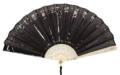 Lot 273 - Fan. An Edwardian spangled fan, Duvelleroy, circa 1910