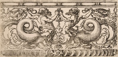 Lot 372 - Beham (Hans Sebald, 1500-1550). Frieze with Two Tritons