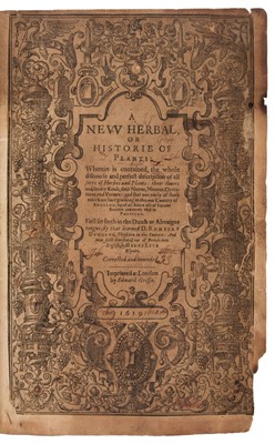 Lot 98 - Dodoens (Rembert). A New Herbal, or Historie of Plants, 1619