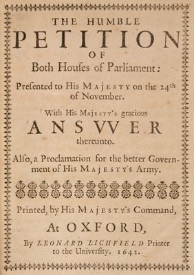Lot 279 - English Civil War & Protectorate. Group of pamphlets, 1642-60