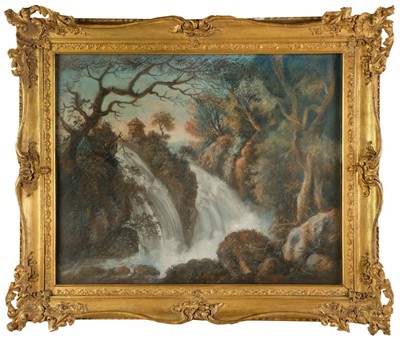 Lot 359 - French School. Landscape with Waterfall, later 18th century