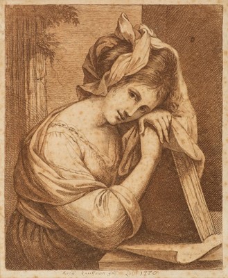 Lot 397 - Kauffmann (Angelica, 1741-1807).Woman Resting Her Head on a Book, 1770
