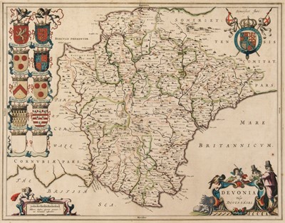 Lot 135 - Devon. Blaeu (Johannes), Devonia vulgo Devon-Shire, Amsterdam, circa 1645
