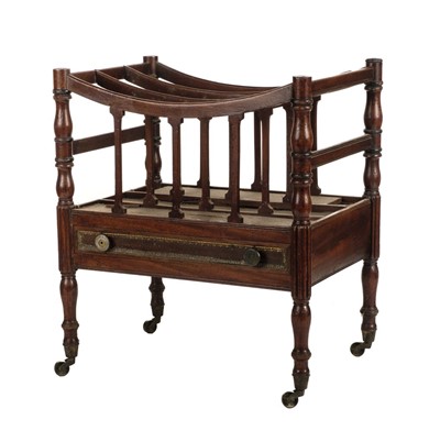 Lot 334 - Canterbury. A William IV mahogany canterbury c.1830