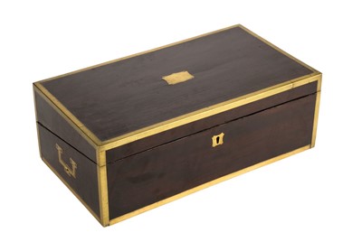 Lot 141 - Peninsular War. A Regency rosewood Campaign box - Royal Dragoons
