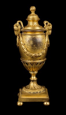 Lot 129 - Matthew Boulton. An George III ormolu 'Goat's Head' candle vase c.1770