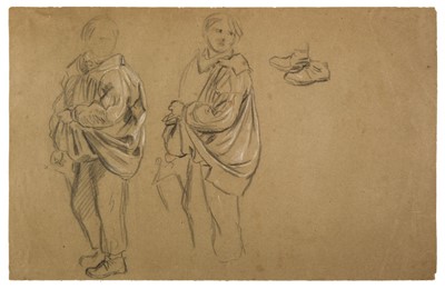 Lot 493 - Linnell (James Thomas, 1820-1905). A collection of 9 figure and landscape studies