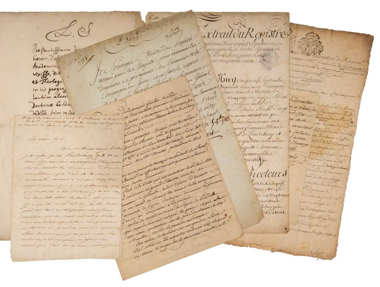 Lot 16 - Compagnie des Indes. Group of manuscript documents, 18th century