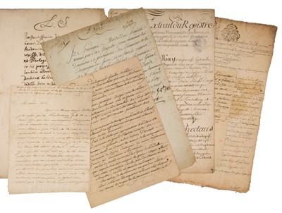 Lot 16 - Compagnie des Indes. Group of manuscript documents, 18th century