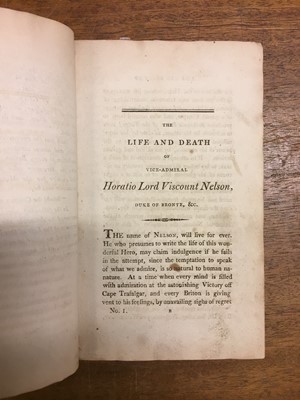 Lot 15 - Nelson. Memoirs of the Life and Death of Nelson, Liverpool, 1806, 2 copies on WorldCat