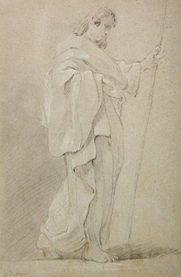 Lot 354 - Le Sueur (Eustache, 1617-1655). Robed male holding a staff