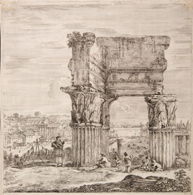 Lot 384 - Della Bella (Stefano, 1610-1664). Temple of Concord and Roman Forum