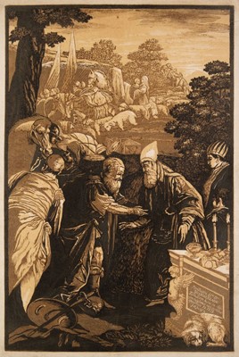 Lot 389 - Jackson (John Baptist, 1701-circa 1780). Melchisedek meeting and blessing Abraham