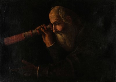 Lot 346 - Italian School. Portrait of an Astronomer, said to be Galileo, 17th century