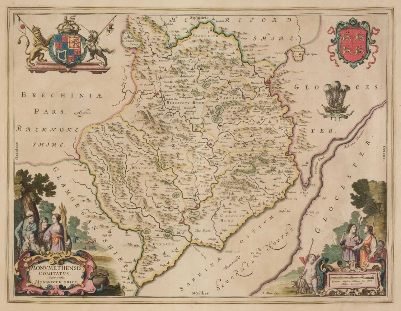 Lot 29 - Monmouthshire. Blaeu (Johannes), Monumethensis comitatus..., circa 1645