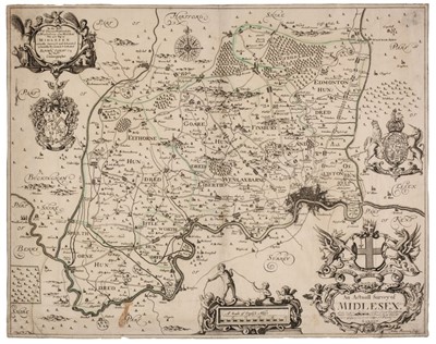 Lot 240 - Middlesex. Ogilby (John), An Actuall Survey of Midlesex..., George Willdey, 1732