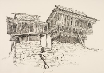 Lot 85 - India. Five architectural sketches by John Nankivell (1941-), 1971