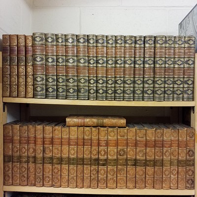 Lot 716 - Bindings. 96 volumes of mostly 19th century literature