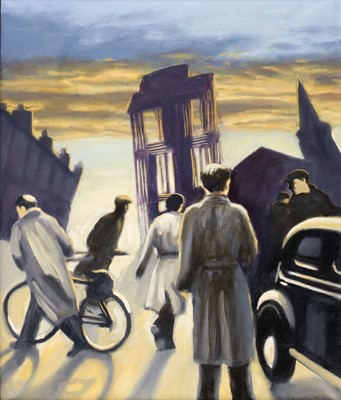 Lot 658 - White (Ken, 1943- ). Commuters at Dawn, 2007