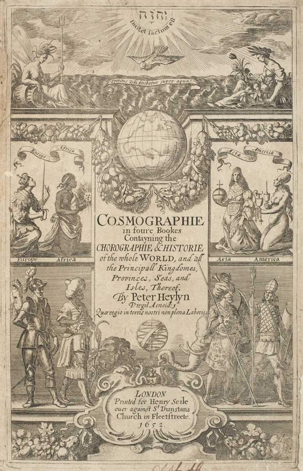 Lot 6 - Heylyn (Peter). Cosmographie, In Four Books, 1st edition, London: Henry Seile, 1652