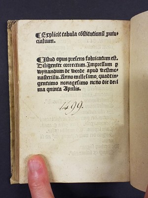 Lot 375 - Lyndwood (William). Constitutiones provinciales ecclesiae Anglica[na]e, Wynkyn de Worde, 1499