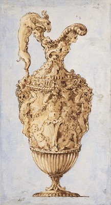 Lot 357 - Delafosse (Jean-Charles, 1734-1789, manner of). Design for a ewer, mid 18th century