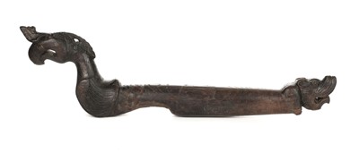 Lot 44 - Boat Tiller. A carved hardwood tiller probably 18th century