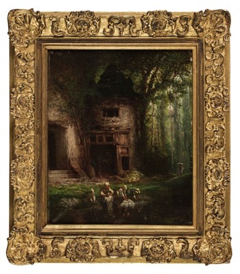 Lot 444 - Saurfelt (Leonard, born 1840). Washerwomen
