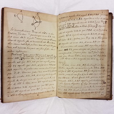Lot 382 - Halley (Edmond). Menelai Sphaericorum, 1758, given by Benjamin Franklin to Robert Simson