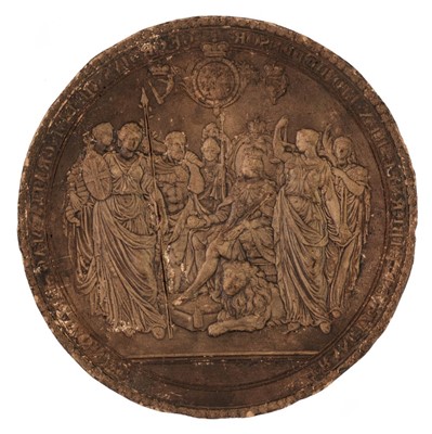 Lot 184 - Great Seal moulds. Plaster cast moulds of the Great Seal of George III, (reign 1760-1820)