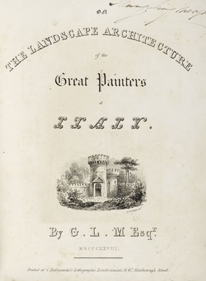 Lot 540 - Meason (Gilbert Laing). On the Landscape Architecture of the Great Painters of Italy, 1828