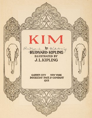 Lot 851 - Kipling (Rudyard). Kim, New York, 1912