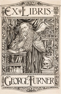Lot 727 - Geddes (Ewan, 1866-1935). Bookplate design for George Turner